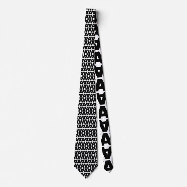 Bold Letter A Pattern Alphabet Krawatte (Vorderseite)