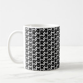 Bold Letter R Muster Alphabet Kaffeetasse