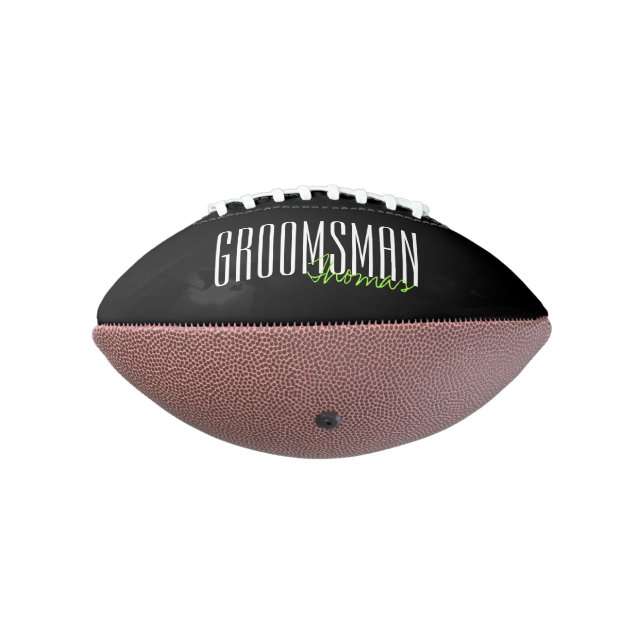 Bold Letters "Groomsman" Personalized Football (Gedreht 270)