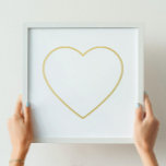 Bold Line Gold Heart Foliendrucke<br><div class="desc">Fett Line Gold Heart Foil Prints</div>