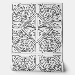 Bold Lines - Symmetrical Tile - White And Black  Tapete