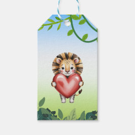Bold Lion Thank You Gift Tag Design Geschenkanhänger