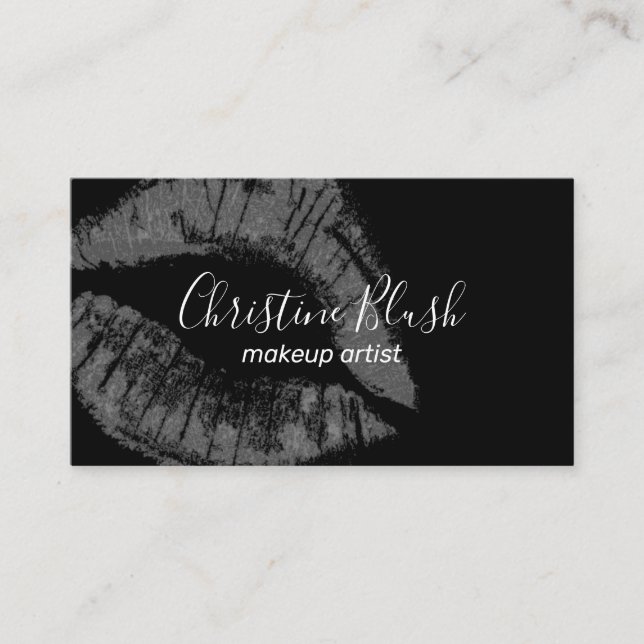 Bold Lipstick Kiss MUA Carte de visite (Devant)