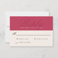 Bold Magenta Modernes Elegantes Minimales Monogram