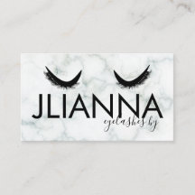 Bold Marble Eyelashes Salon Schwarz-weiß