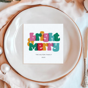 Bold Merry Bright Holiday Serviette