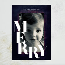 Bold MERRY Frame Christmas Foto