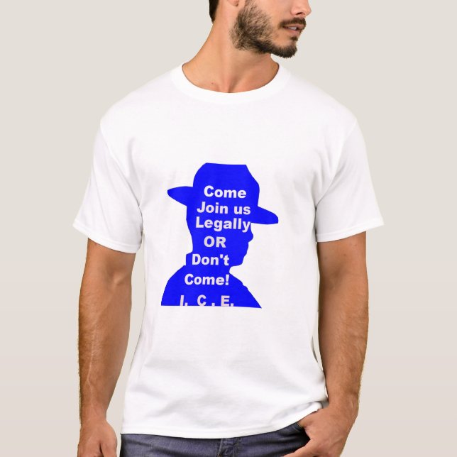 Bold Message Silhouette – Legal Immigration Statem T-Shirt (Vorderseite)