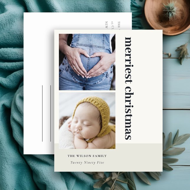 Bold Minimal 2 Foto Schwarz Frohe Weihnachten (Von Creator hochgeladen)