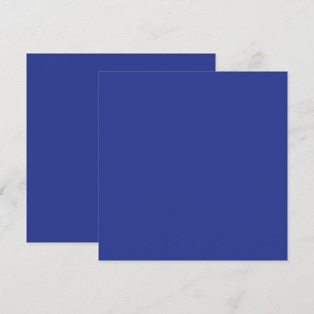 Bold Minimal Wedding Einladung in Deep Blue (Vorne/Hinten)