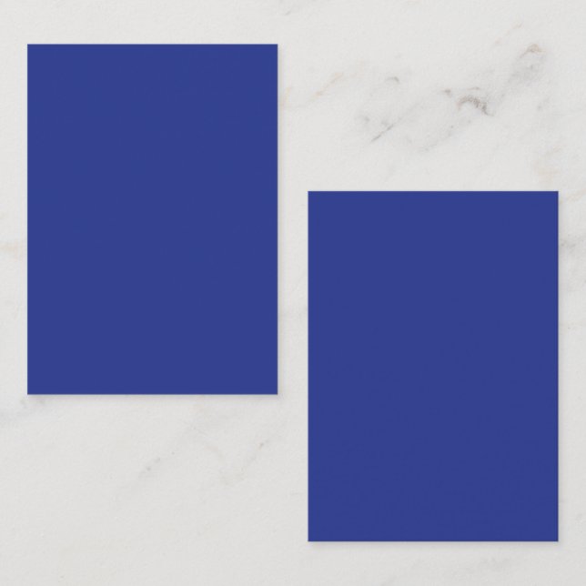 Bold Minimal Wedding Einladung in Deep Blue (Vorne/Hinten)