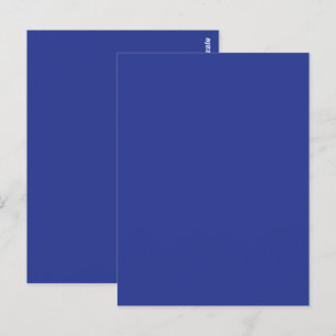Bold Minimal Wedding Einladung in Deep Blue Postkarte