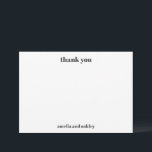 Bold Minimalist Black White Retro Custom Wedding Dankeskarte<br><div class="desc">Bold Minimalist Black White Retro Simple Custom Wedding Thank You Card</div>