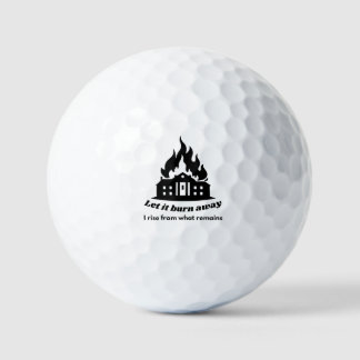 Bold Minimalist Quote Golf Ball–Strength & Renewal Golfball
