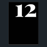 Bold Minimalistisch Big Numbers Black Wedding Tischnummer<br><div class="desc">Dicke Minimalistische Big Numbers Solid Black Wedding Tischnummer</div>