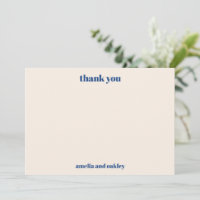 Bold Minimalistisch Blue Retro Custom Wedding