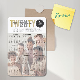Bold Mix Typografy 2025 Modern Calendar Foto Magnet