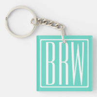 Bold Modern 3 White On Aqua