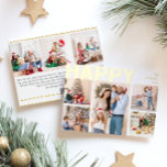 Bold Modern Acht-Foto Happy Gold Folien Feiertagskarte<br><div class="desc">Mit dieser einzigartigen und niedlichen, modernen 8-Foto-Happy-Gold-Urlaubskarte senden Sie herzliche Wünsche in dieser Urlaubssaison. Das einfache und minimalistische Design zeichnet sich durch boho-inspiriert Elemente in Goldfolie aus. Dieses Design feiert den festlichen Geist des Dezember und bringt jedem Anlass eine fröhliche und lustige Touch. Die goldenen saisonalen Farben und die kreative...</div>