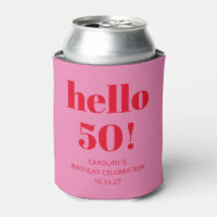 Bold Modern Ästhetisches Rosa und Rot 50. Geburtst
