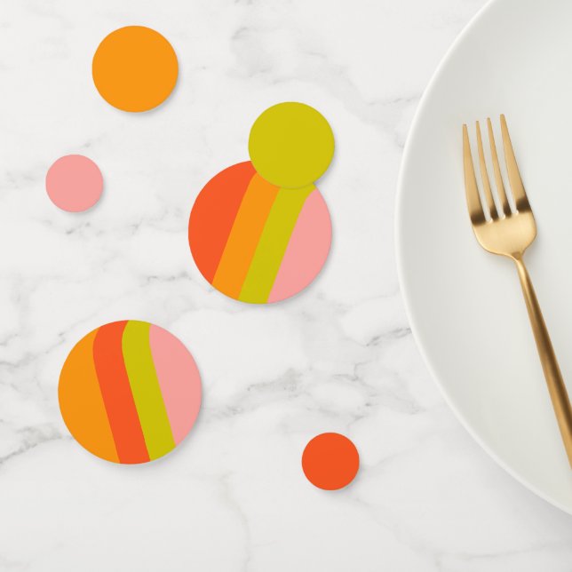 Bold Modern Bright Citrus Wedding Konfetti (Gruppe)