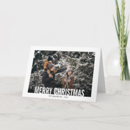 Bold Modern Christmas Holiday Foto Card Karte