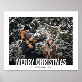 Bold Modern Christmas Holiday Poster Print