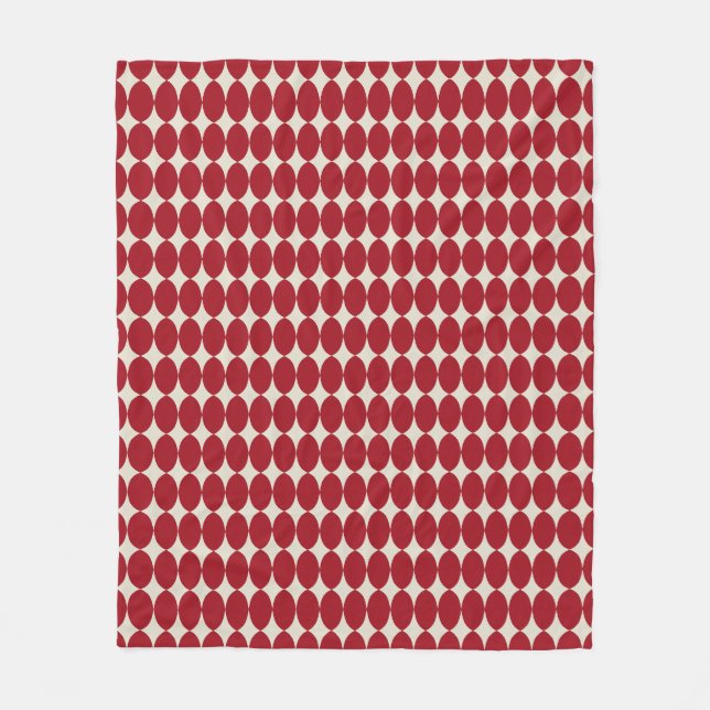 Bold Modern Christmas Red Baubles Festive Chic Fleecedecke (Vorderseite)