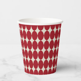 Bold Modern Christmas Red Baubles Festive Chic Pappbecher
