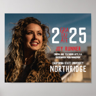 Bold Modern Class of 2025 Foto Abschluss Poster