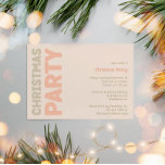 Bold Modern Coral Weihnachtszeit-Party Einladung<br><div class="desc">Senden Sie herzliche Wünsche in dieser Urlaubssaison mit dieser einzigartigen und niedlichen, kühlen, modernen Korallenweihnachtsweih-Party Einladung. Das schlichte und minimalistisch gestaltete Design ist in hellrosa, pastellfarbenen Korallen, Salbei, Rot und Pfirsichfarben inspiriert. Dieses Design feiert den festlichen Geist des Dezember und bringt jedem Anlass eine fröhliche und lustige Touch. Die leuchtend...</div>
