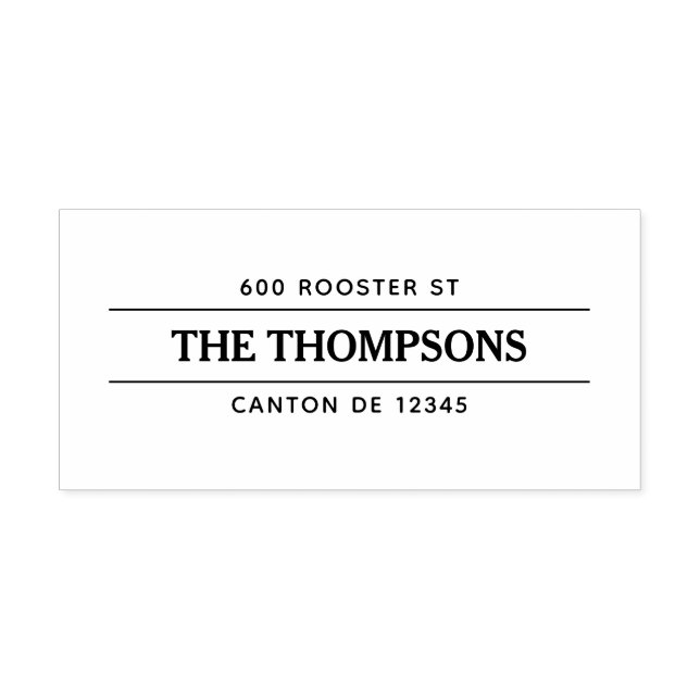 Bold Modern Design Return Address Permastempel (Design)