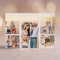 Bold Modern Five Foto Frohe Weihnachtsgolden