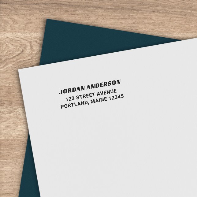 Bold Modern Personal Return Address Permastempel (Von Creator hochgeladen)