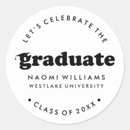 BOLD MODERN RETRO GRADUATE | ABSCHLUSS STICKER