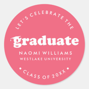 BOLD MODERN RETRO GRADUATE ABSCHLUSS STICKER