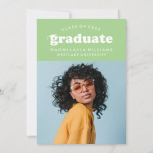 BOLD MODERN RETRO GRADUATE EINLADUNG VON ABSCHLÜ
