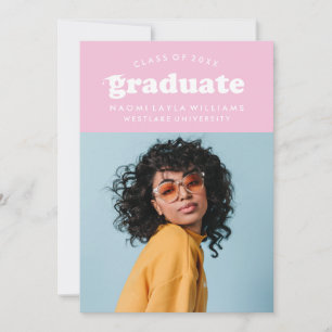 BOLD MODERN RETRO GRADUATE EINLADUNG VON ABSCHLÜ