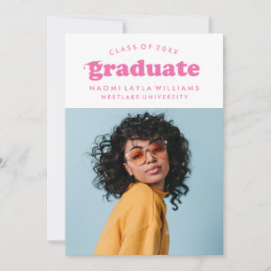 BOLD MODERN RETRO GRADUATE EINLADUNG VON ABSCHLÜ