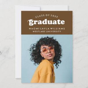 BOLD MODERN RETRO GRADUATE EINLADUNG VON ABSCHLÜ