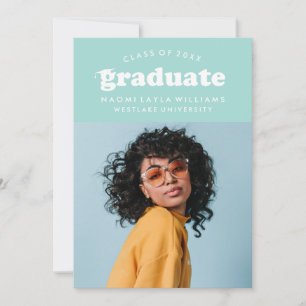 BOLD MODERN RETRO GRADUATE EINLADUNG VON ABSCHLÜ