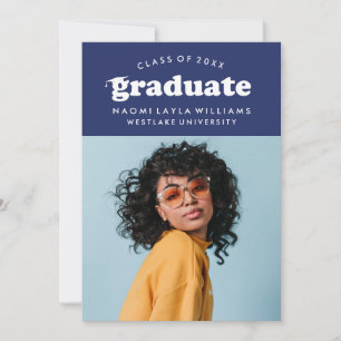 BOLD MODERN RETRO GRADUATE EINLADUNG VON ABSCHLÜ