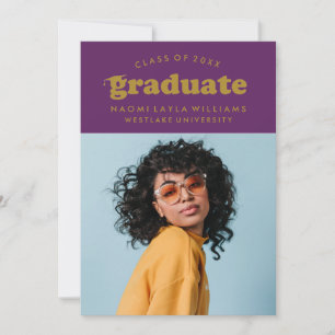 BOLD MODERN RETRO GRADUATE EINLADUNG VON ABSCHLÜ