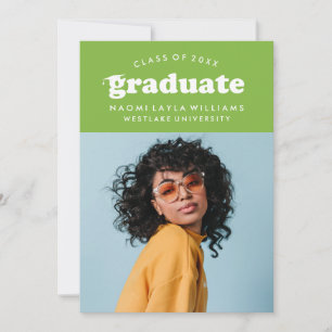 BOLD MODERN RETRO GRADUATE EINLADUNG VON ABSCHLÜ