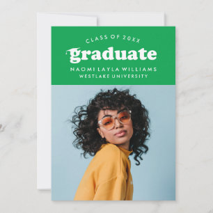 BOLD MODERN RETRO GRADUATE EINLADUNG VON ABSCHLÜ