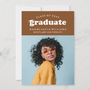 BOLD MODERN RETRO GRADUATE EINLADUNG VON ABSCHLÜ