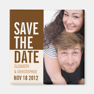Bold Modern Save the Date Foto Magnet
