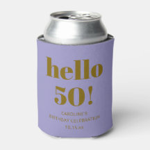 Bold Modern Simple Soft Purple 50th Birthday Party
