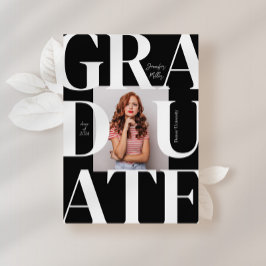 Bold Moderner Klassischer Foto Abschluss Einladung