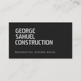 Bold Molded Construction Business QR Code Black Visitenkarte